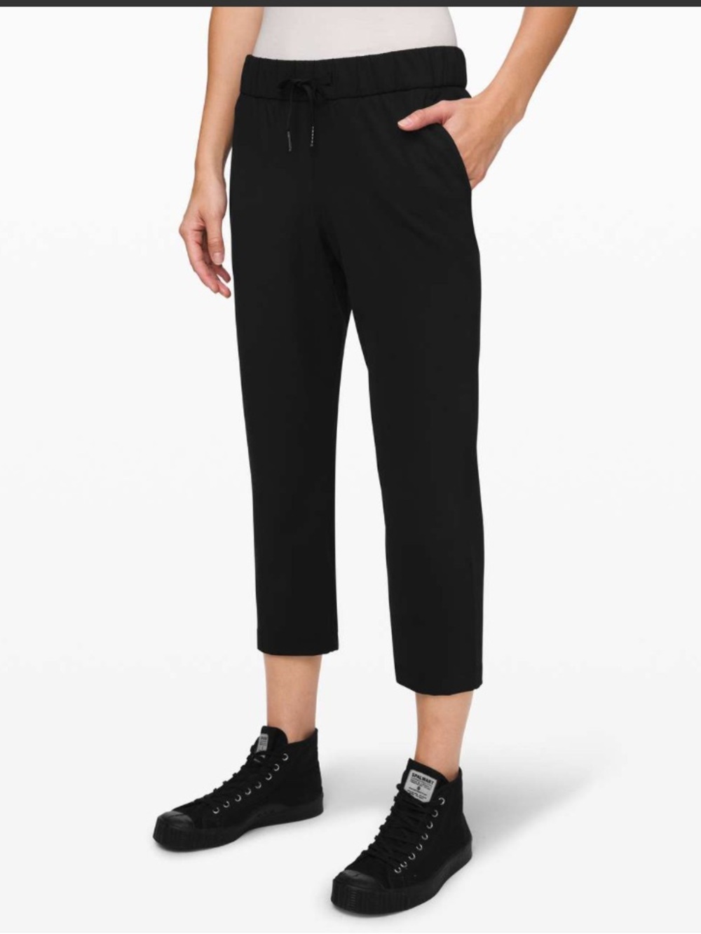Lululemon On the Fly Crop Capri Pants 23" Black Size 4